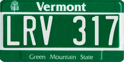 VT license plate LRV317