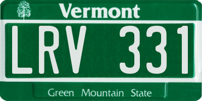 VT license plate LRV331