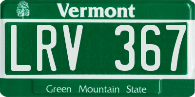 VT license plate LRV367