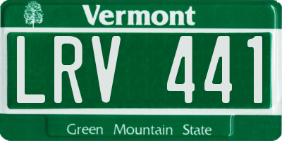 VT license plate LRV441