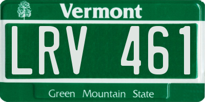 VT license plate LRV461