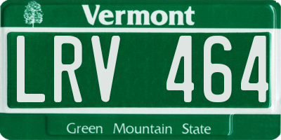 VT license plate LRV464
