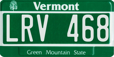 VT license plate LRV468