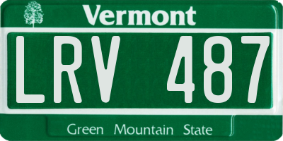 VT license plate LRV487