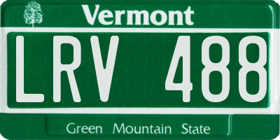 VT license plate LRV488