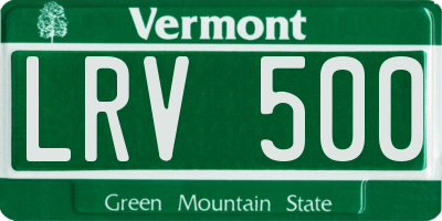 VT license plate LRV500