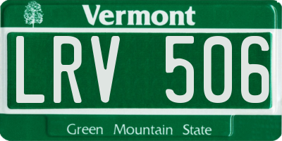 VT license plate LRV506