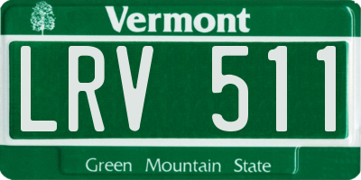 VT license plate LRV511