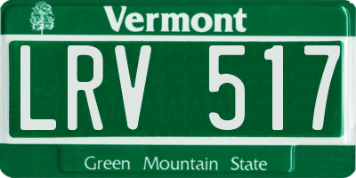 VT license plate LRV517