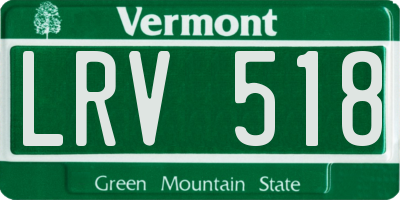 VT license plate LRV518