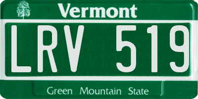 VT license plate LRV519