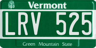 VT license plate LRV525
