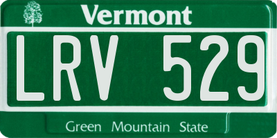 VT license plate LRV529