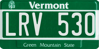 VT license plate LRV530