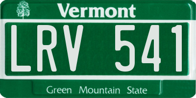 VT license plate LRV541