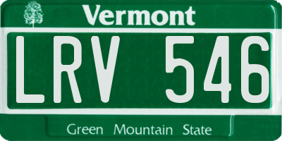 VT license plate LRV546