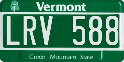VT license plate LRV588