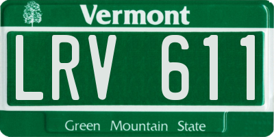 VT license plate LRV611