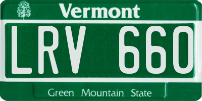 VT license plate LRV660