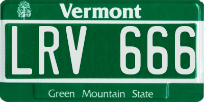 VT license plate LRV666