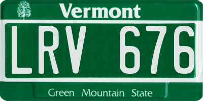 VT license plate LRV676