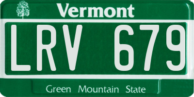 VT license plate LRV679