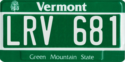 VT license plate LRV681
