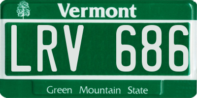 VT license plate LRV686