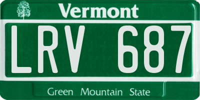 VT license plate LRV687