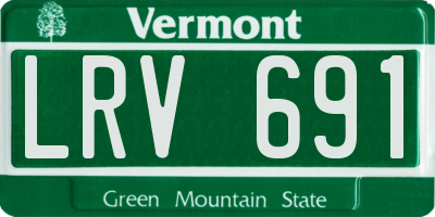 VT license plate LRV691