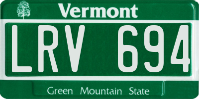 VT license plate LRV694