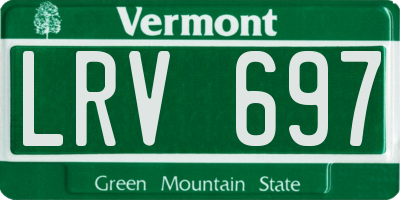 VT license plate LRV697