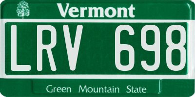 VT license plate LRV698