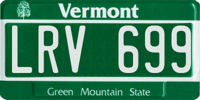 VT license plate LRV699