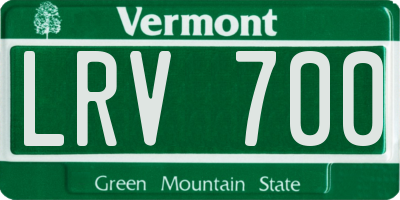 VT license plate LRV700