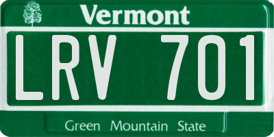 VT license plate LRV701
