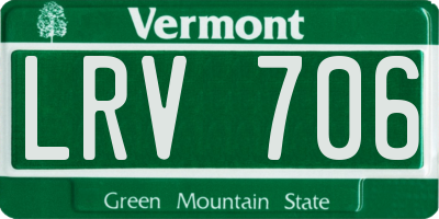 VT license plate LRV706