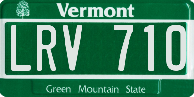 VT license plate LRV710