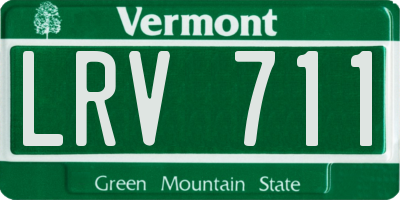 VT license plate LRV711