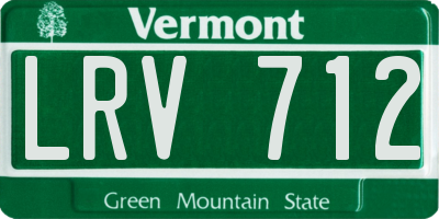 VT license plate LRV712