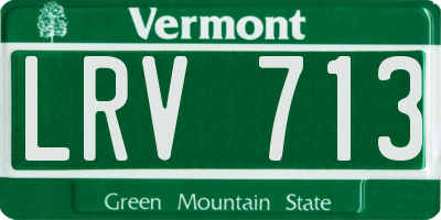 VT license plate LRV713