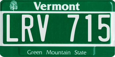 VT license plate LRV715
