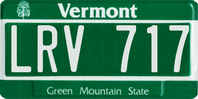 VT license plate LRV717