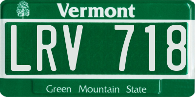 VT license plate LRV718