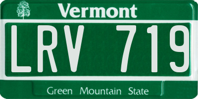 VT license plate LRV719