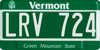 VT license plate LRV724