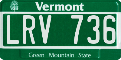 VT license plate LRV736