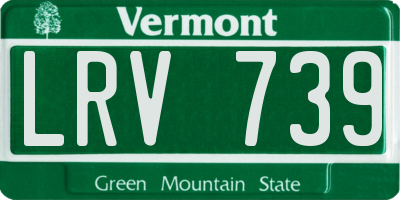 VT license plate LRV739