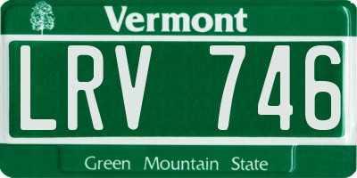 VT license plate LRV746