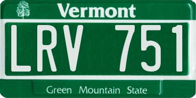 VT license plate LRV751